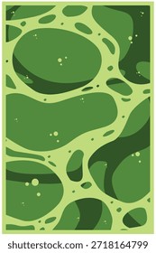 Seamless pattern of toxic green water surface. Wave vector background.