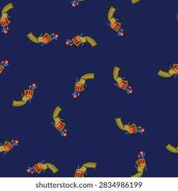 seamless pattern Toy cap gun illustration, featuring a playful design with vibrant colors, symbolizing childhood recreation, imaginative play, and harmless fun for children