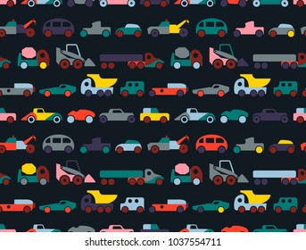 seamless pattern with toy cars