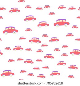 seamless pattern with toy cars. Baby Wallpapers.