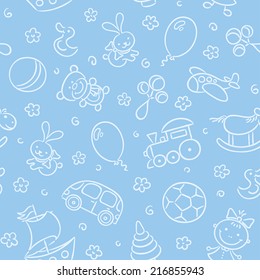 Seamless Pattern With Toys