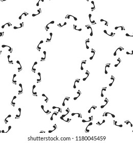 Seamless pattern with traces of bare feet