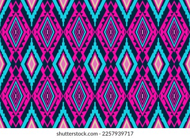 Seamless pattern of traditional African American tribal or Indian ethnic fabric pattern. vector illustration
