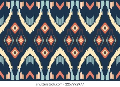 Seamless pattern of traditional African American tribal or Indian ethnic fabric pattern. vector illustration