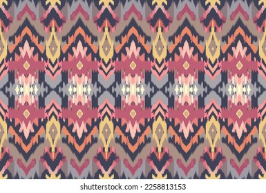 Seamless pattern of traditional African American tribal or Indian ethnic fabric pattern. including knitting and printing vector illustration