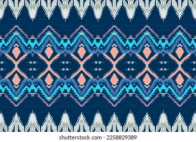 Seamless pattern of traditional African American tribal or Indian ethnic fabric pattern. including knitting and printing vector illustration