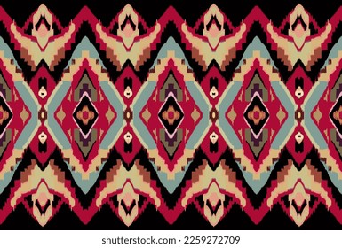 Seamless pattern of traditional African American tribal or Indian ethnic fabric pattern. including knitting Carpets and publications. vector illustration