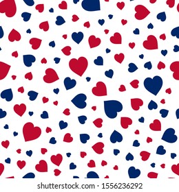 Seamless pattern in traditional american colors. 4th July. Independence day. Vector illustration