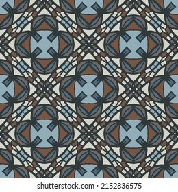 Seamless pattern for traditional arabic and indian pottery tiling, fabric, wall interior, cloth. Decor tile, texture print, mosaic oriental ornament.