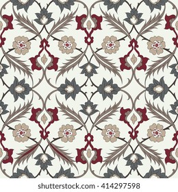Seamless pattern in the traditional Arabic style for your design. Iznik .Vector.  Background