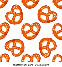 seamless pattern with traditional bavarian food.vector illustration