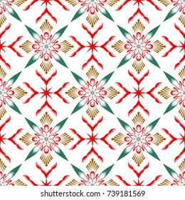 Seamless pattern. Traditional Damask and Central Asia style - Ornamental background with pattern.