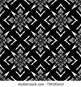 Seamless pattern. Traditional Damask and Central Asia style - Ornamental background with pattern.