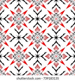 Seamless pattern. Traditional Damask and Central Asia style - Ornamental background with pattern.