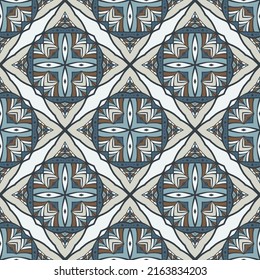 Seamless pattern for traditional decor tile, fabric, wall interior, cloth. Texture print, mosaic oriental ornament.
