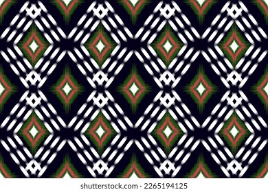 Seamless pattern, traditional ethnic pattern on black background, Aztec abstract vector pattern