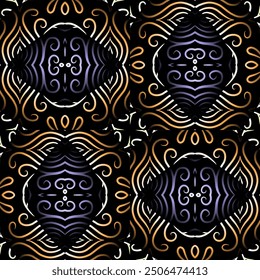 Nahtloses Muster Traditionelle indonesische Batik zur Dekoration von Fliesendesigns, Wänden, Böden und kommerziellen Textilien