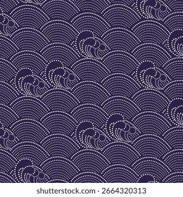 Seamless pattern of traditional Japanese patterns,