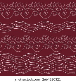 Seamless pattern of traditional Japanese patterns,
