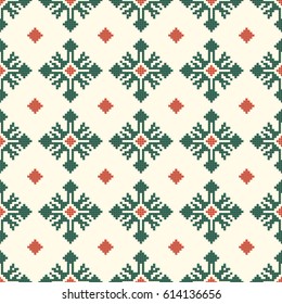 Seamless pattern with traditional motifs inspired from Romanian peasant embroidered blouse. Ethnic vector background. svg