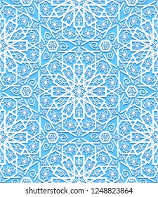 Seamless pattern with traditional ornament. Vector illustration.
