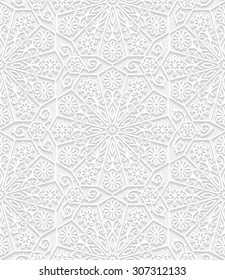 Seamless pattern with traditional ornament. Vector illustration.
