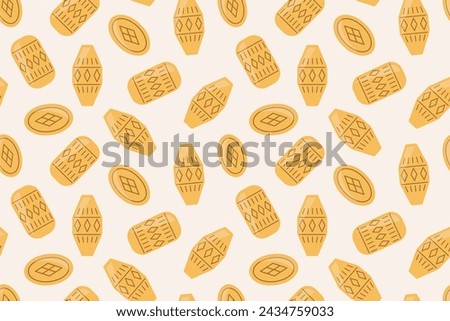 seamless pattern with traditional polish mountain smoked sheep milk cheese- vector illustration