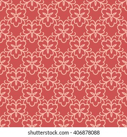 Seamless pattern with traditional styled Asian flowers. EPS 8.