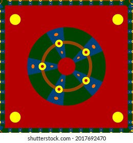 seamless pattern with traditional pattern theme and contemporary color combination
