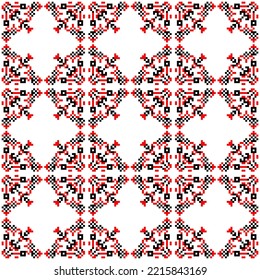 Seamless pattern traditional Ukrainian embroidery, ethnic ornament vyshyvanka