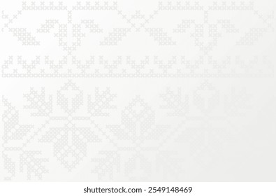 Seamless pattern with traditional Ukrainian National ornament on a white background. Embroidery pattern