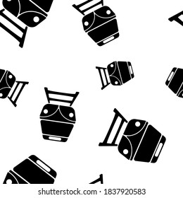 seamless pattern with train icon