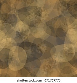 Seamless pattern. Translucent four-sided shapes arranged in a random order. Background of the spots. Gray-brown tones.