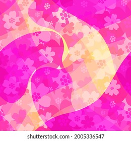 Seamless pattern transparency texture floral flower abstract..Print fashion textile.Vector illustration.