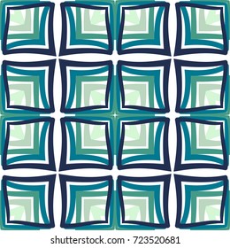 Seamless pattern. Transparent background. Square elements arrayed in rectangular rows. Checkered surface.