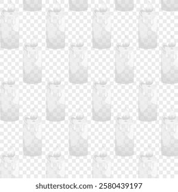 Seamless pattern transparent and crystal glass candle. For greeting cards,web and app icons,logo, businesses or brands, social media posts,packaging designs.