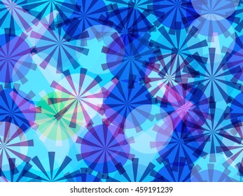 Seamless pattern of transparent geometric shapes. A set of abstract designs. Vector illustration.