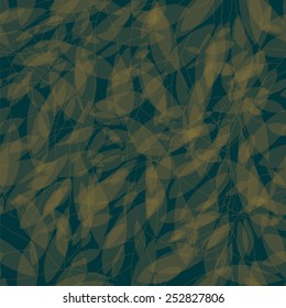 seamless pattern with transparent leaves.