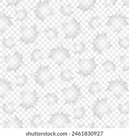 Seamless pattern transparent maple leaf. An idea for a fashion illustrations, magazines, printing on clothes, advertising, coloring books. Vector Canadian maple leaf icon. 