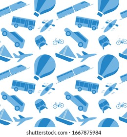 nahtloses Muster mit Verkehrssymbole. Vektorillustration