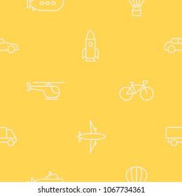 Seamless pattern with transport icons for your design