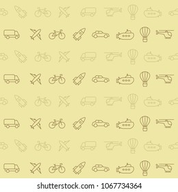 Seamless pattern with transport icons for your design