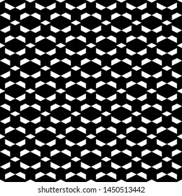 Seamless pattern. Trapeziums, rhombuses ornament. Abstract background. Geometric figures wallpaper. Polygons motif. Geometrical backdrop. Digital paper, textile print, web design. Vector artwork