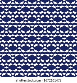 Seamless pattern. Trapeziums, rhombuses ornament. Abstract background. Polygons motif. Geometric figures wallpaper. Digital paper, textile print, web design. Geometrical backdrop. Vector artwork