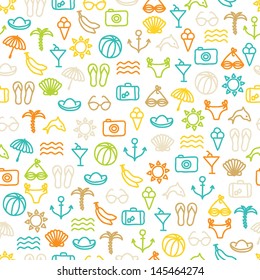 Seamless pattern with travel elements