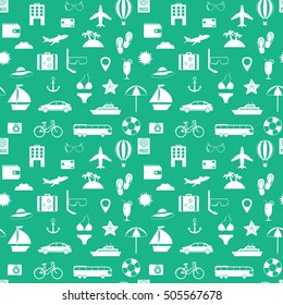 Seamless pattern. Travel and tourism concept. Vector illustration