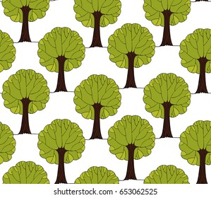 Seamless  pattern of tree