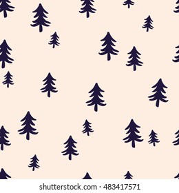 seamless pattern, tree art  background design for fabric and decor