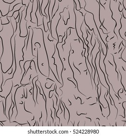seamless pattern of the tree bark, Natural background, vector illustration