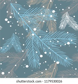 seamless pattern with tree branch.